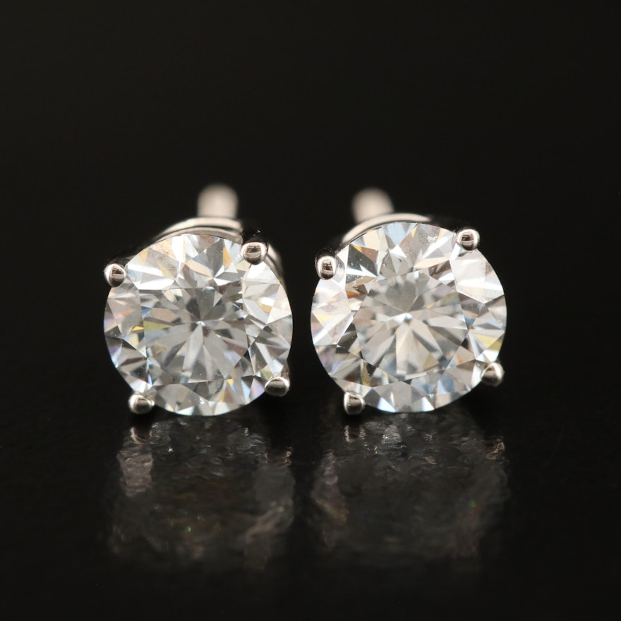 14K 1.51 CTW Lab Grown Diamond Stud Earrings