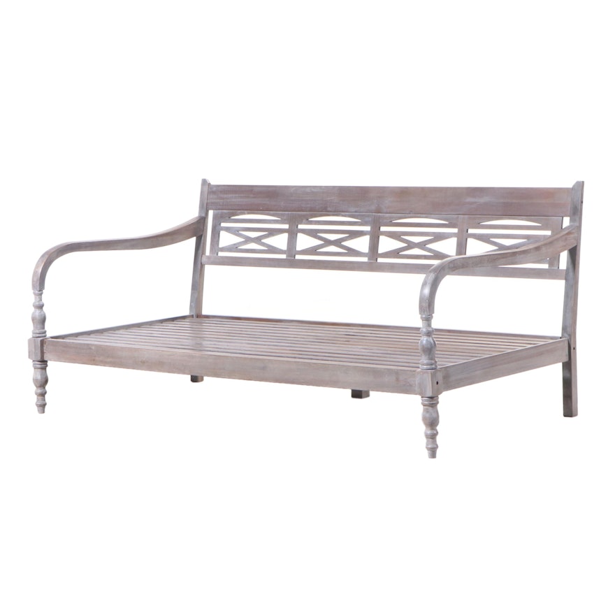 World Market British Colonial Style Daybed in Faux-Weathered Finish