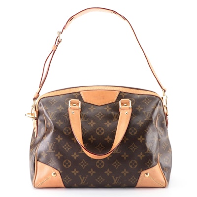 Louis Vuitton Retiro PM Bag in Monogram Canvas and Vachetta Leather with Strap