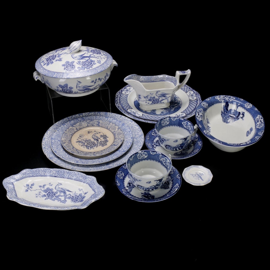 Adams "Chinese Mongolia", with Other Blue and White Tableware