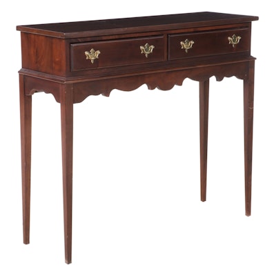 Federal Style Mahogany Two-Drawer Console Table