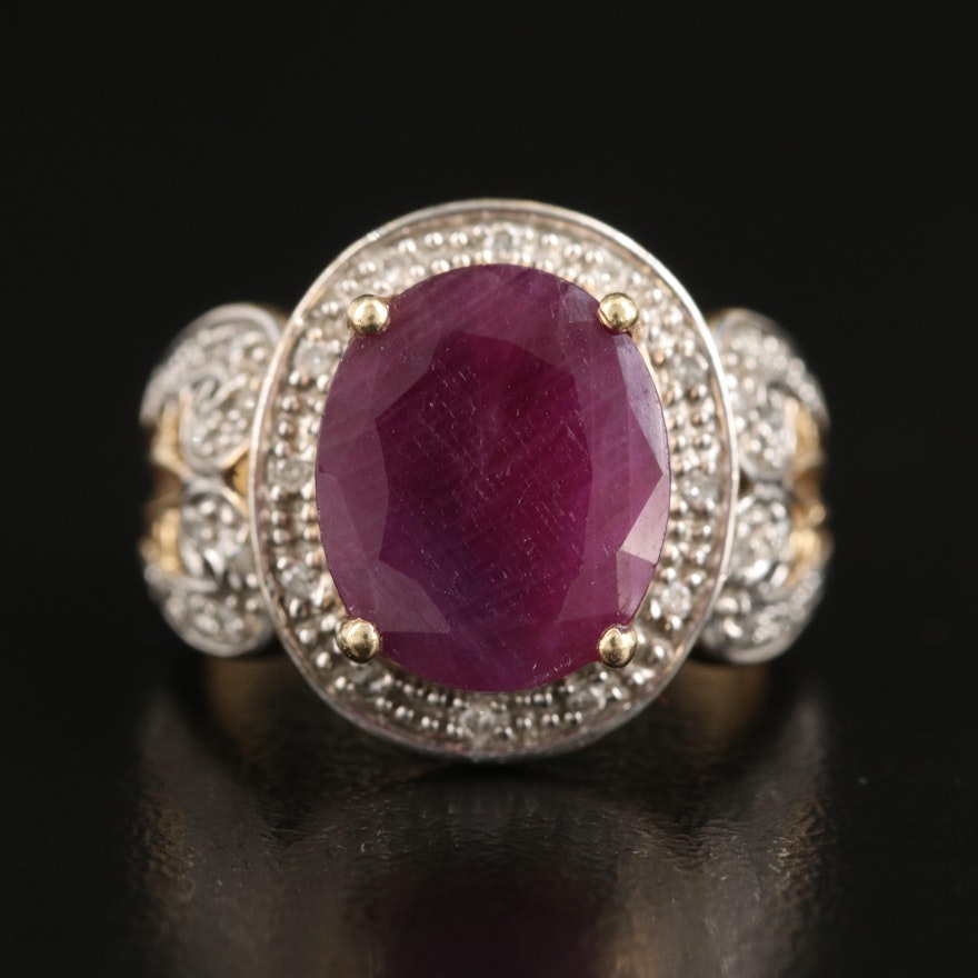14K 6.00 CT Ruby and Diamond Ring