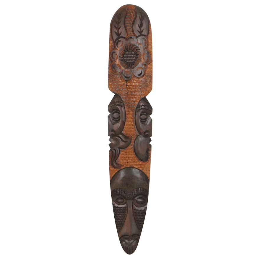 Jamaican Carved Wood Mask, 1981