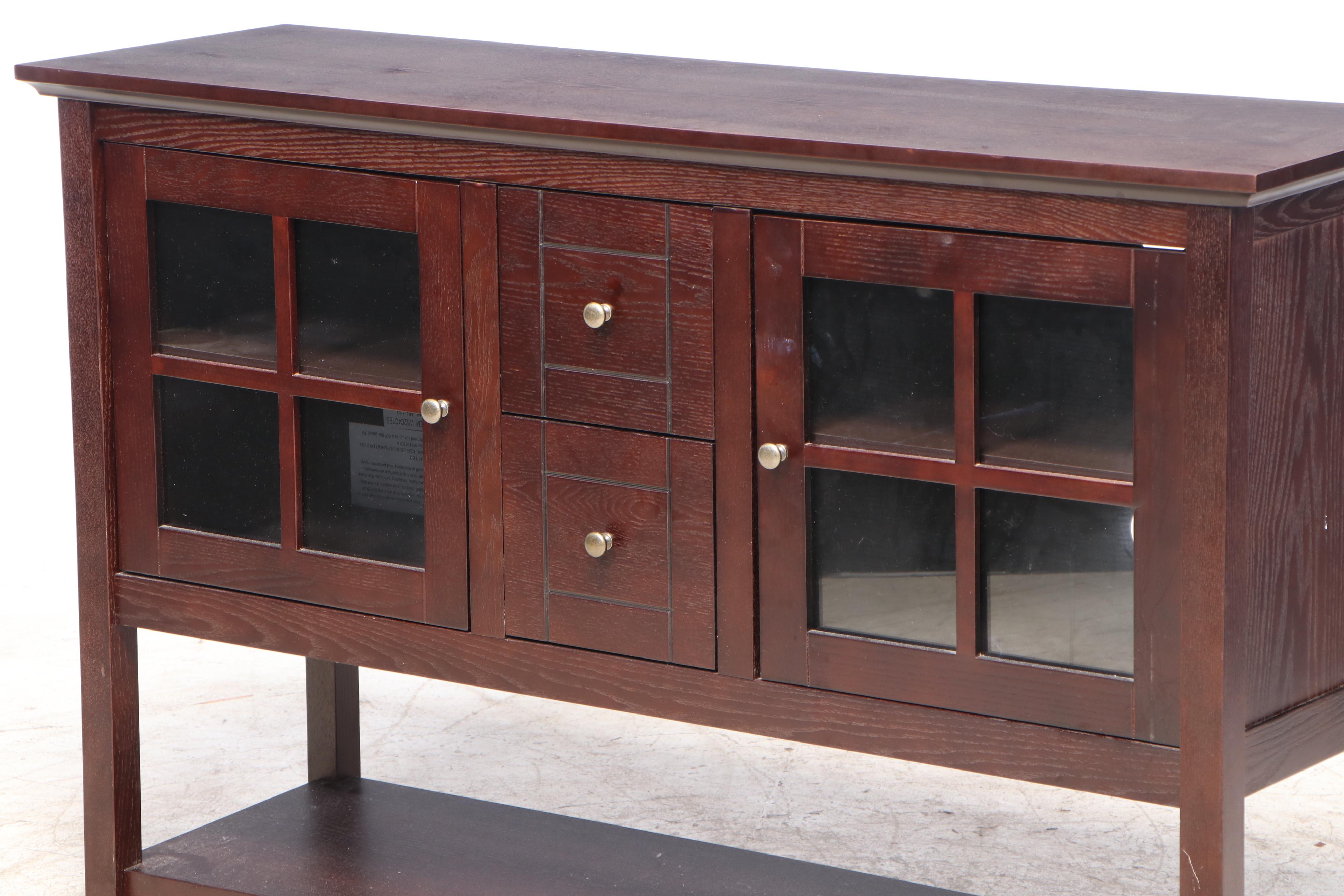 Walker Edison Furniture Co. Console Table/TV Stand in Espresso Finish