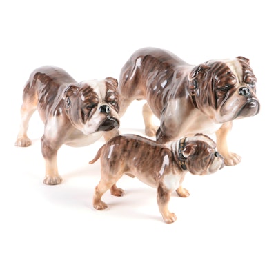 Royal Doulton Bone China Bulldog Figurines Designed by Frederick Daws, 1931–1960