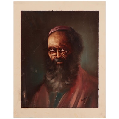 Freyan Portrait of Rabbi Oil Painting