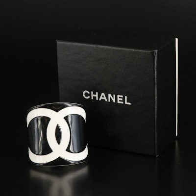 Chanel "Perspex" Crossed Cs Logo Cuff