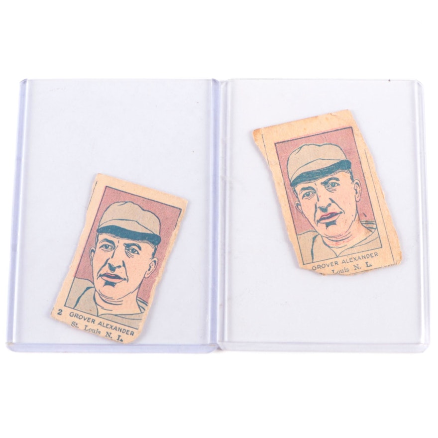 1926 W512 Grover Alexander #2 St. Louis N.L. Hand Cut Baseball Strip Cards