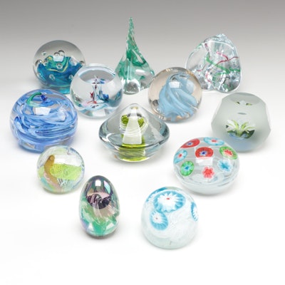 Whitefriars, Robert Sauber, Brian Lonsway and Other Art Glass Paperweights