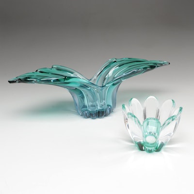Jan Johansson for Orrefors "Mayflower" with Other Free Form Glass Bowls