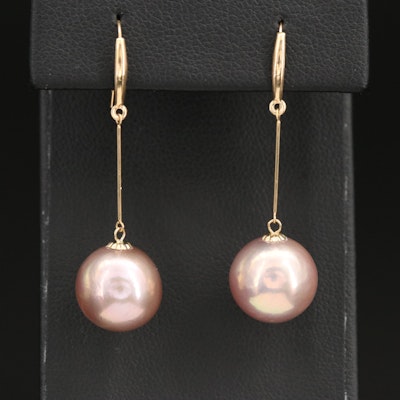 18K Pearl Drop Earrings