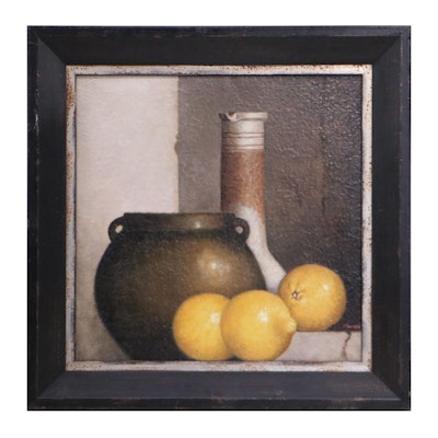 Still Life With Lemons and Vessels Oil Painting