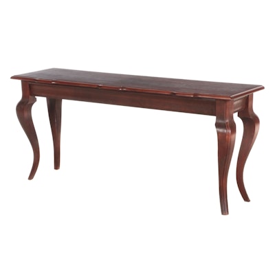 French Provincial Style Cherrywood Console Table, Late 20th Century