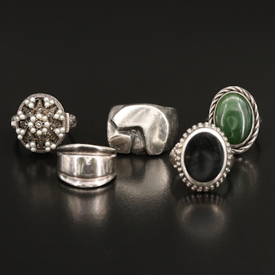 James Avery, Mexican, Poison Ring and Sterling Ring Selection