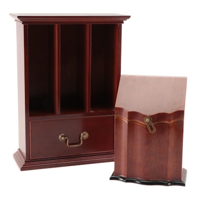 The Bombay Company Mahogany Finish Tabletop Cabinet with Other Letter Box