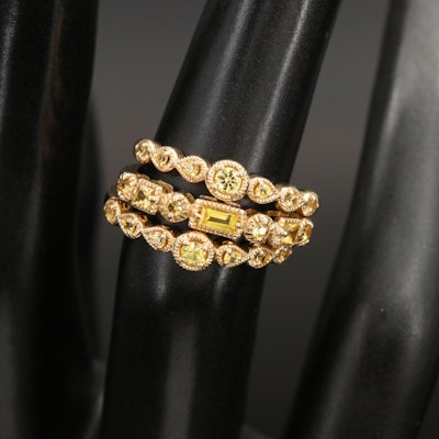 14K Sapphire Stacking Rings