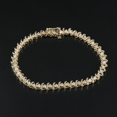 10K 1.61 CTW Diamond S Link Bracelet