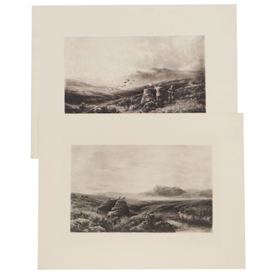 Etchings After Douglas Adams "War" and "Peace," Early 20th Century