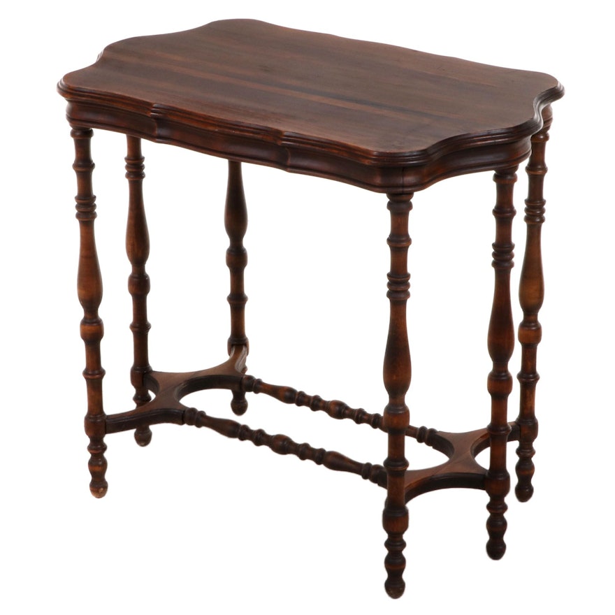 Jacobean Style Walnut Parlor Table, Early 20th Century
