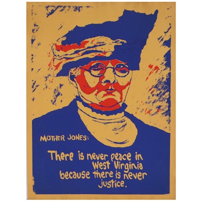 Serigraph of Mother Jones Portrait and Quote