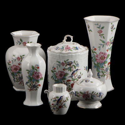 Aynsley "Pembroke" with Other Bone China Vases and Jars