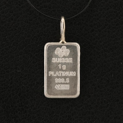 Platinum Suisse 1 Gram Ingot Pendant