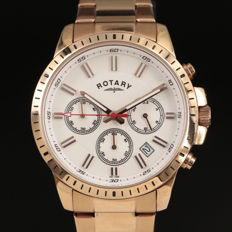 Rotary Quartz Chronograph Wristwatch