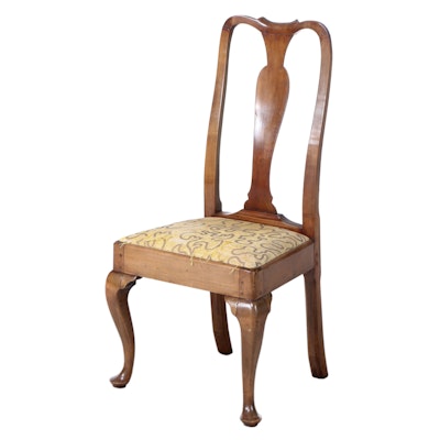 Queen Anne Poplar Side Chair, Mid-18th Century