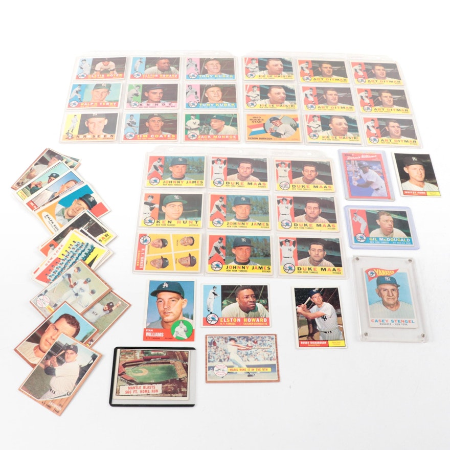 Topps and More New York Yankees Baseball Cards with Mantle, Ford and More, 1960s