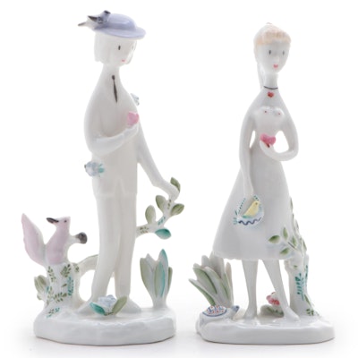 Raymond Peynet for Rosenthal Porcelain Figurines, Mid to late 20th Century