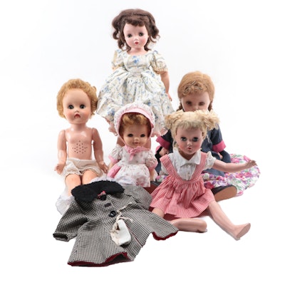 Madame Alexander "Cissy", Arranbee "Nanette" with Other Dolls