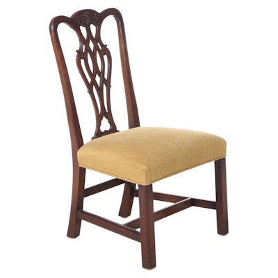 Chippendale Style Mahogany Side Chair, Late 20th Century