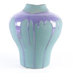 Haeger Pottery Matte Drip Glaze Ceramic Vase, 1986