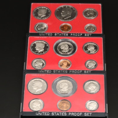Three U.S. Mint Proof Sets
