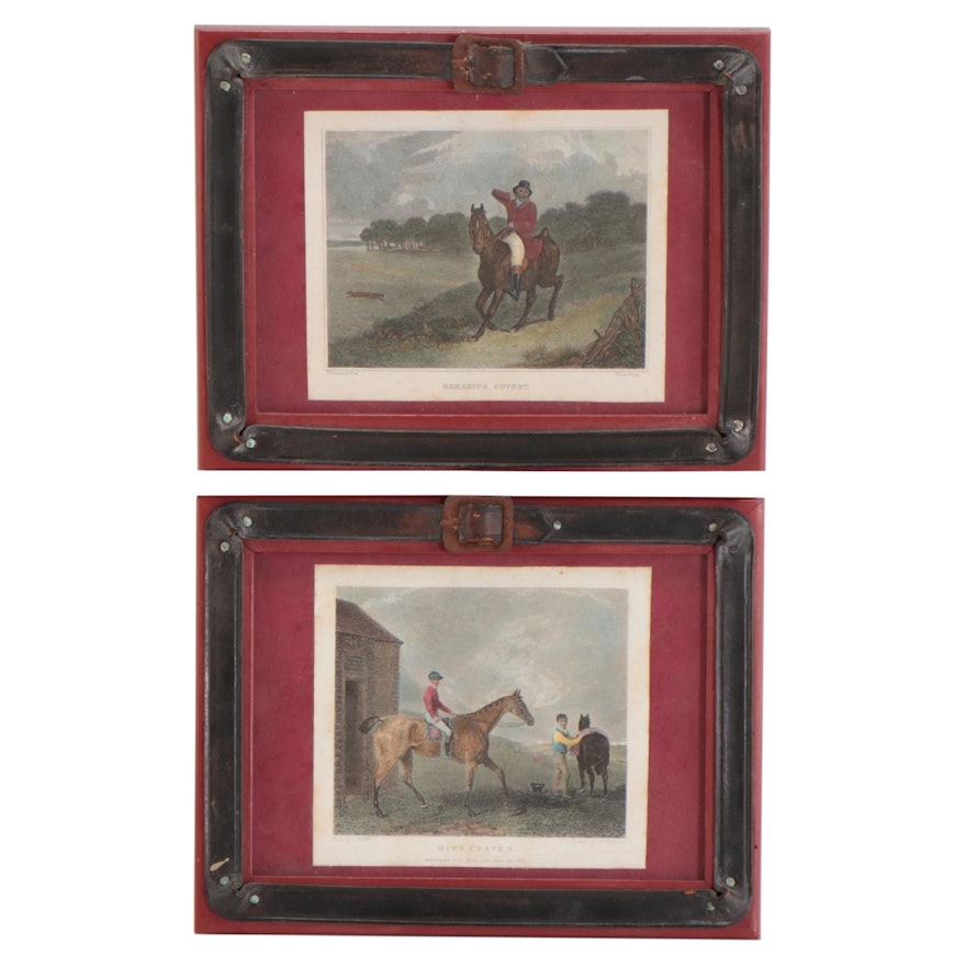 English Equine Hand-Colored Engravings, Mid-19th Century