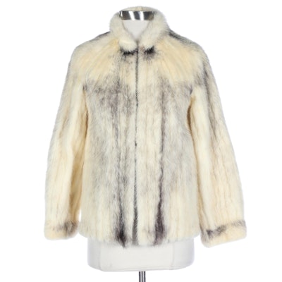 Cross Mink Fur Corded Jacket