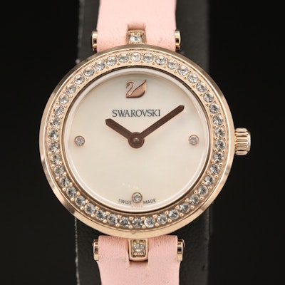 Swarovski Mother-of-Pearl and Pink Strap Wristwatch
