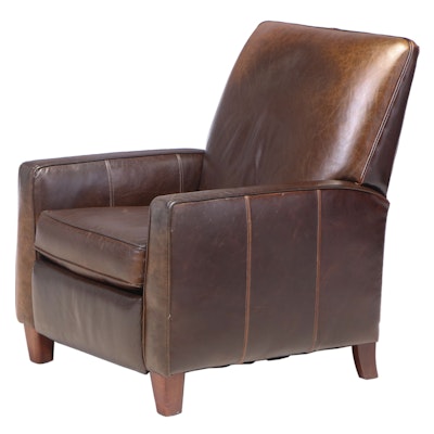 Haverty Furniture Co. Brown Leather Recliner