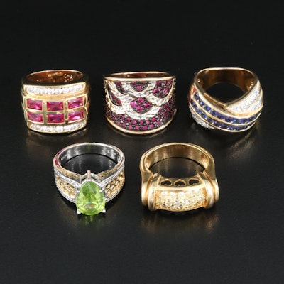 Sterling Rings Featuring Sapphires and Rubies