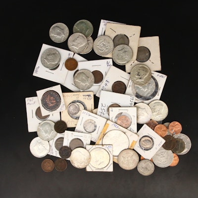 Collection of Copper, Nickel, and Silver United States Coins