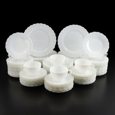 Corning Crown "Princess Swirl" and Federal Glass Milk Glass Dishes
