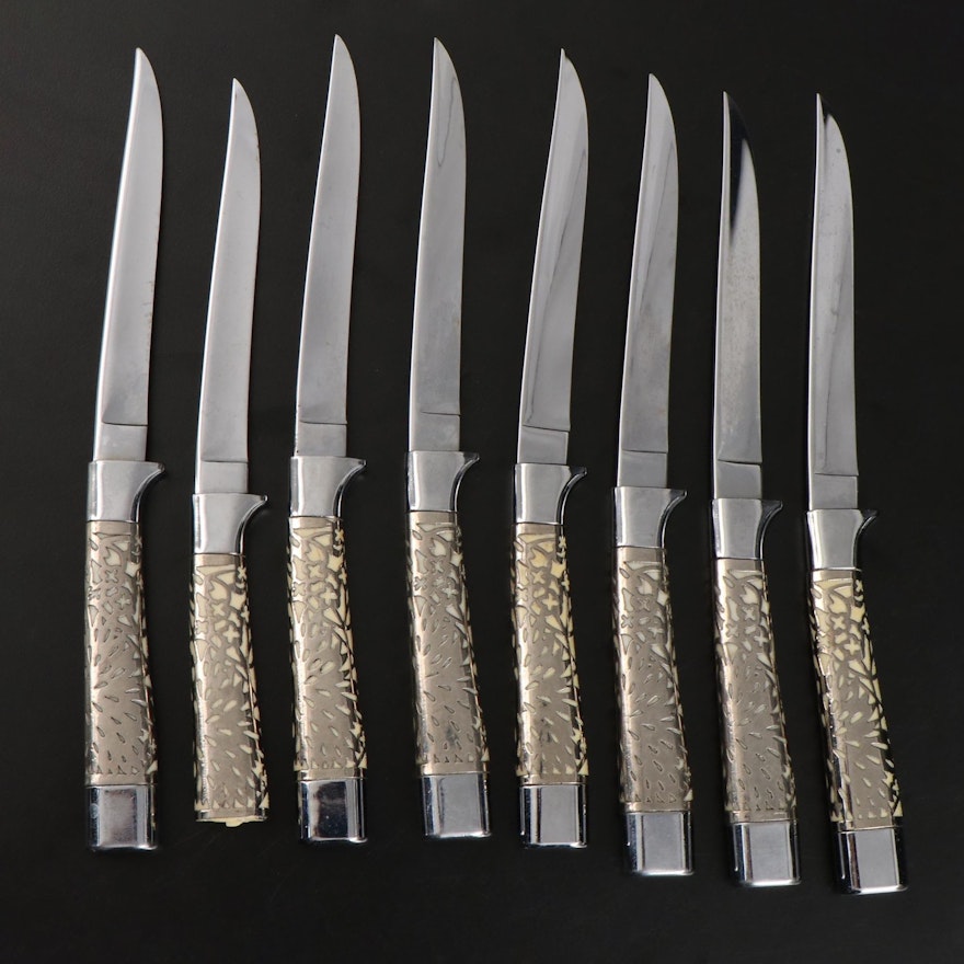 Carvel Hall by Briddell Stainless Steel Steak Knives, Mid-20th Century