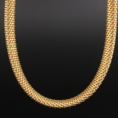 Italian Sterling Popcorn Chain Necklace