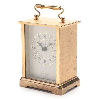 St. James London Brass and Glass Carriage Travel Clock