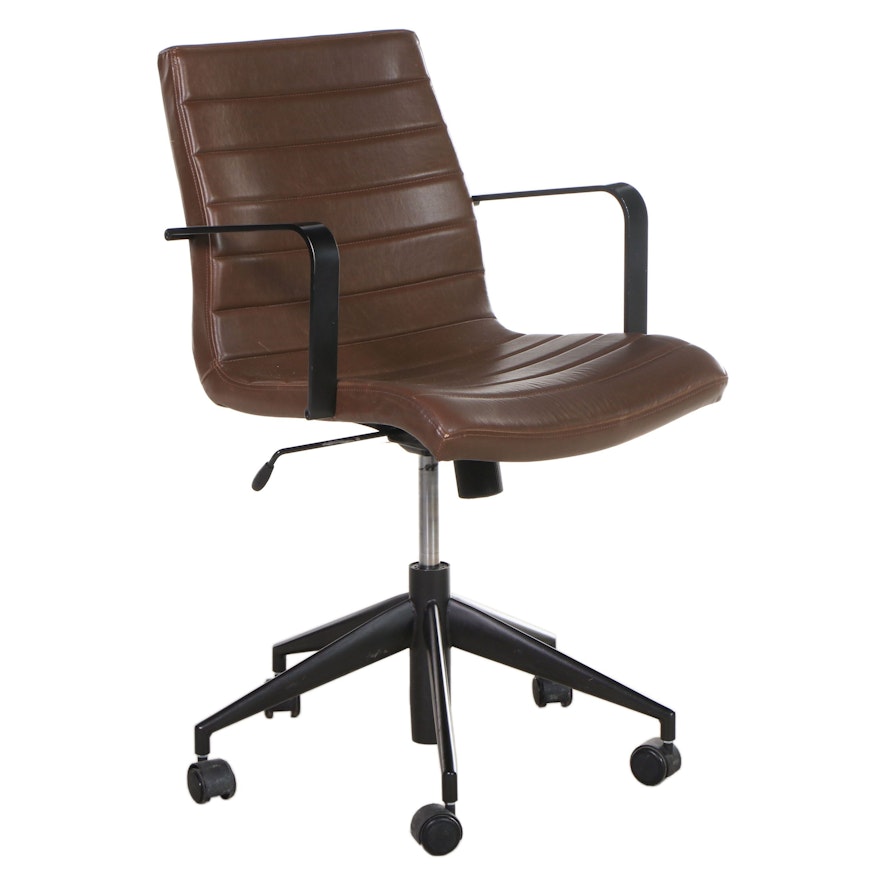 Crate & Barrel Leather Office Chair