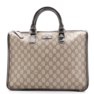 Gucci Handbag in GG PVC Coated Canvas and Patent Leather