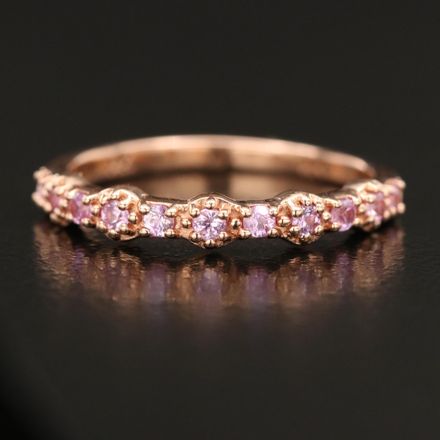 14K Rose Gold Pink Sapphire Ring