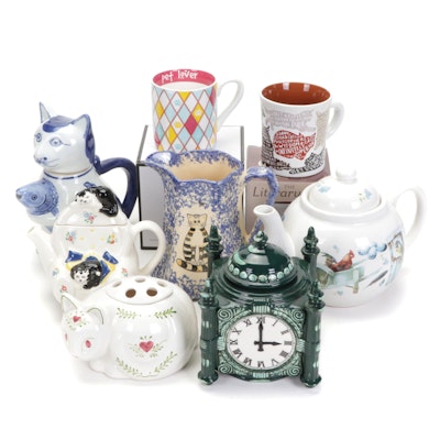Wade and Other Figural Teapot and Canisters