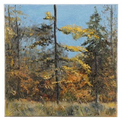 Garncarek Aleksander Oil Painting "Drzewo w lesie," 2022