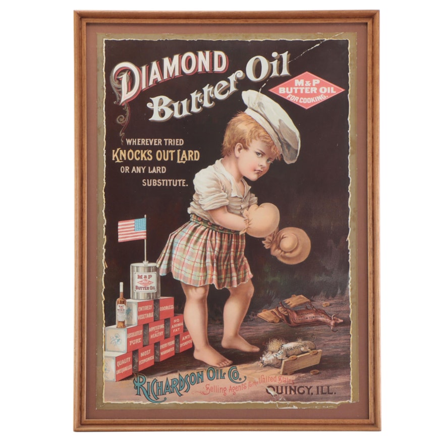 "Diamond Butter Oil" Advertising Chromolithograph Poster